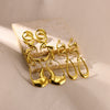 Wholesale Stainless Steel Geometric Minimalist Women's Earrings With Electroplating