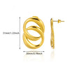 Wholesale Stainless Steel Geometric Minimalist Women's Earrings With Electroplating