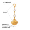 Wholesale Stainless Steel Geometric Minimalist Women's Electroplated Shell Bracelet Jewelry