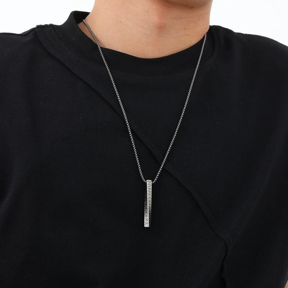 Wholesale Stainless Steel Geometric Mobius Pearl Chain Necklace With Electroplating Treatment