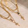 Wholesale Stainless Steel Geometric Multi Layer Clavicle Necklace With Electroplating Titanium Steel Jewelry For Women