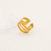 Wholesale Stainless Steel Geometric Multi Layer Irregular Plated Ring For Women