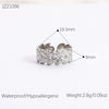 Wholesale Stainless Steel Geometric Multi Layer Irregular Plated Ring For Women