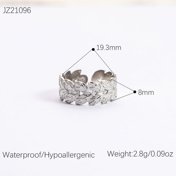 Wholesale Stainless Steel Geometric Multi Layer Irregular Plated Ring For Women