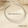 Wholesale Stainless Steel Geometric Multi Layered Clavicle Chain Jewelry With Electroplating Light Luxury Style For Women