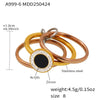 Wholesale Stainless Steel Geometric Multilayer Layered Ring With Electroplating For Women