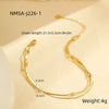 Wholesale Stainless Steel Geometric Multilayer Stacked Anklet With Retro Pendant Unisex Foot Jewelry