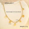 Wholesale Stainless Steel Geometric Multilayer Stacked Anklet With Retro Pendant Unisex Foot Jewelry