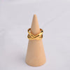 Wholesale Stainless Steel Geometric Multilayer Winding Cross Open Ring Electroplated Jewelry Unisex