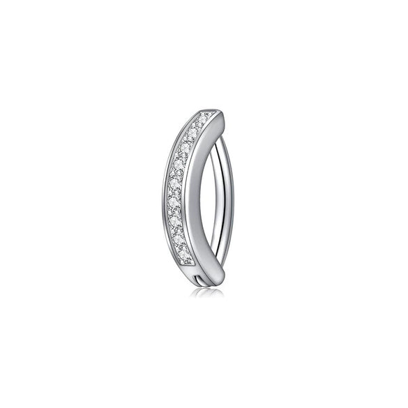 Wholesale Stainless Steel Geometric Navel Ring With Butterfly Zircon And Electroplating Treatment