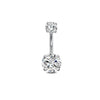 Wholesale Stainless Steel Geometric Navel Ring With Butterfly Zircon And Electroplating Treatment