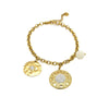 Wholesale Stainless Steel Geometric Niche Design Diamond Pendant Bracelet With Electroplating For Women