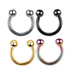 Wholesale Stainless Steel Geometric Nose Ring And Eyebrow Nail Piercing Jewelry Set Electroplated Unisex