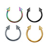 Wholesale Stainless Steel Geometric Nose Ring And Eyebrow Nail Piercing Jewelry Set Electroplated Unisex