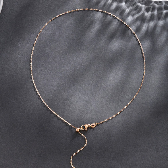 Wholesale Stainless Steel Geometric O Chain Minimalist Women's Necklace With Electroplating