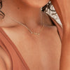 Wholesale Stainless Steel Geometric Ochain Necklace With Mixed Gem Inlay Pendant And Electroplating Treatment