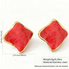 Wholesale Stainless Steel Geometric Oil Dripping Earrings For Women Sweet And Cool Style