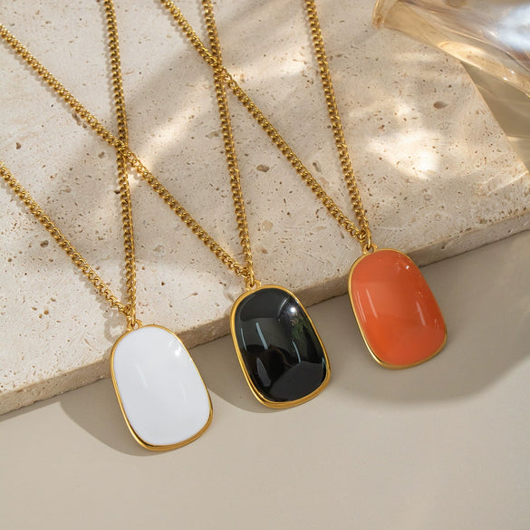 Wholesale Stainless Steel Geometric Oil Drop Bohemian Dopamine Jewelry Accessories For Women With Electroplating Design