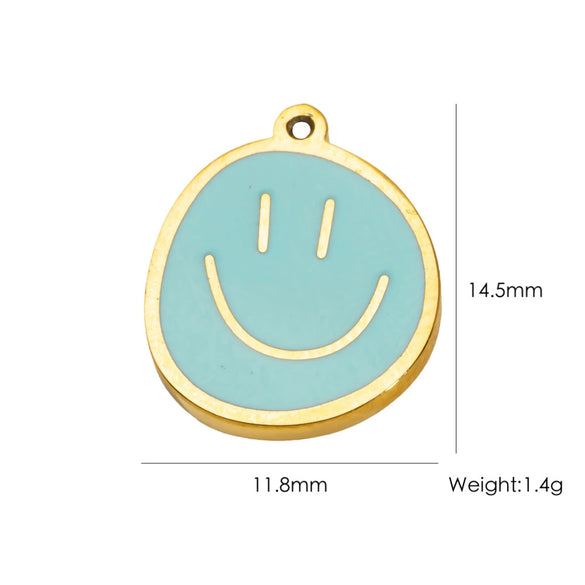 Wholesale Stainless Steel Geometric Oildrip Diamondstudded Natural Stone Pendant Necklace With Furnace Vacuum Electroplated 18K Gold Accessories