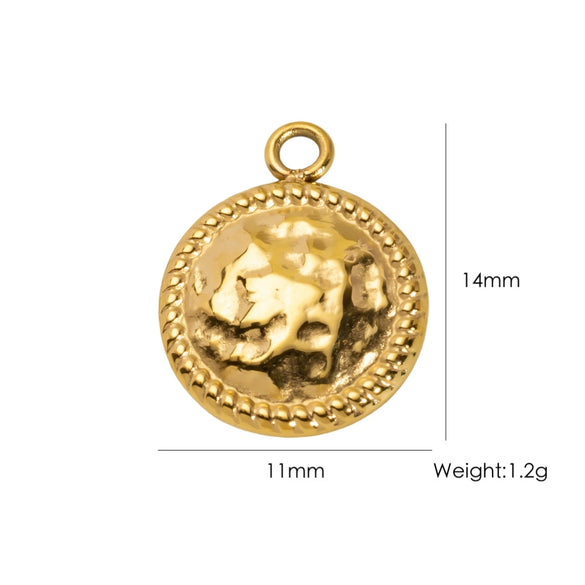 Wholesale Stainless Steel Geometric Oildrip Diamondstudded Natural Stone Pendant Necklace With Furnace Vacuum Electroplated 18K Gold Accessories