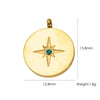 Wholesale Stainless Steel Geometric Oildrip Diamondstudded Natural Stone Pendant Necklace With Furnace Vacuum Electroplated 18K Gold Accessories