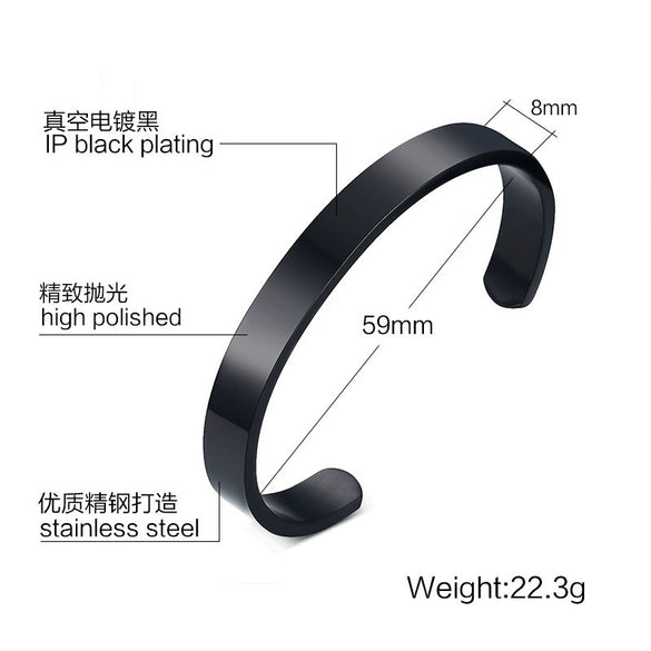 Wholesale Stainless Steel Geometric Open Bangle Jewelry For Men And Women