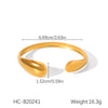 Wholesale Stainless Steel Geometric Open Bracelet For Women Light Luxury Asymmetrical Electroplated