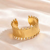 Wholesale Stainless Steel Geometric Open Bracelet With Hydraulic Pressure Design Retro Personality Light Luxury Jewelry