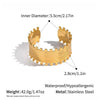 Wholesale Stainless Steel Geometric Open Bracelet With Hydraulic Pressure Design Retro Personality Light Luxury Jewelry