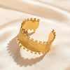 Wholesale Stainless Steel Geometric Open Bracelet With Hydraulic Pressure Design Retro Personality Light Luxury Jewelry