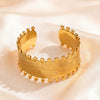 Wholesale Stainless Steel Geometric Open Bracelet With Hydraulic Pressure Design Retro Personality Light Luxury Jewelry