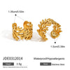 Wholesale Stainless Steel Geometric Open Ear Clip Electroplated Earrings