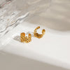 Wholesale Stainless Steel Geometric Open Ear Clip Electroplated Earrings