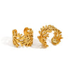 Wholesale Stainless Steel Geometric Open Ear Clip Electroplated Earrings