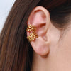 Wholesale Stainless Steel Geometric Open Ear Clip Electroplated Earrings
