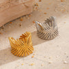 Wholesale Stainless Steel Geometric Open Ring Electroplated In Hiphop Ins Style For Women