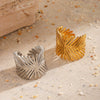 Wholesale Stainless Steel Geometric Open Ring Electroplated In Hiphop Ins Style For Women