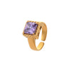 Wholesale Stainless Steel Geometric Open Ring Electroplated Jewelry In Light Luxury Style For Women