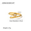 Wholesale Stainless Steel Geometric Open Ring Electroplated Light Luxury High End Accessory