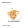 Wholesale Stainless Steel Geometric Open Ring Electroplated Light Luxury High End Accessory