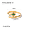 Wholesale Stainless Steel Geometric Open Ring Electroplated Light Luxury High End Accessory