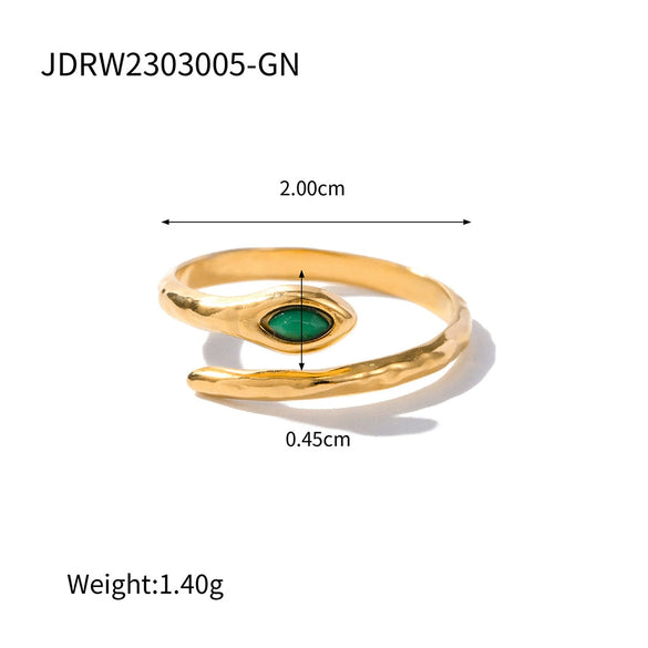 Wholesale Stainless Steel Geometric Open Ring Electroplated Light Luxury High End Accessory
