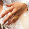 Wholesale Stainless Steel Geometric Open Ring Electroplated Light Luxury High End Accessory