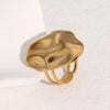 Wholesale Stainless Steel Geometric Open Ring For Women 18K Gold Plated Simple Style