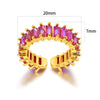Wholesale Stainless Steel Geometric Open Ring Jewelry Electroplated Light Luxury Niche Unisex