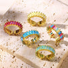 Wholesale Stainless Steel Geometric Open Ring Jewelry Electroplated Light Luxury Niche Unisex