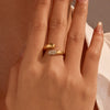 Wholesale Stainless Steel Geometric Open Rings With Electroplating Light Luxury Minimalist Style