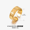 Wholesale Stainless Steel Geometric Open Vshaped Electroplated Ladies Hip Hop Ring