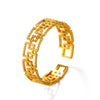 Wholesale Stainless Steel Geometric Opening Adjustable Ring For Women With 18K Gold Plated Electroplating