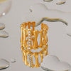 Wholesale Stainless Steel Geometric Opening Adjustable Ring 18K Gold Plated